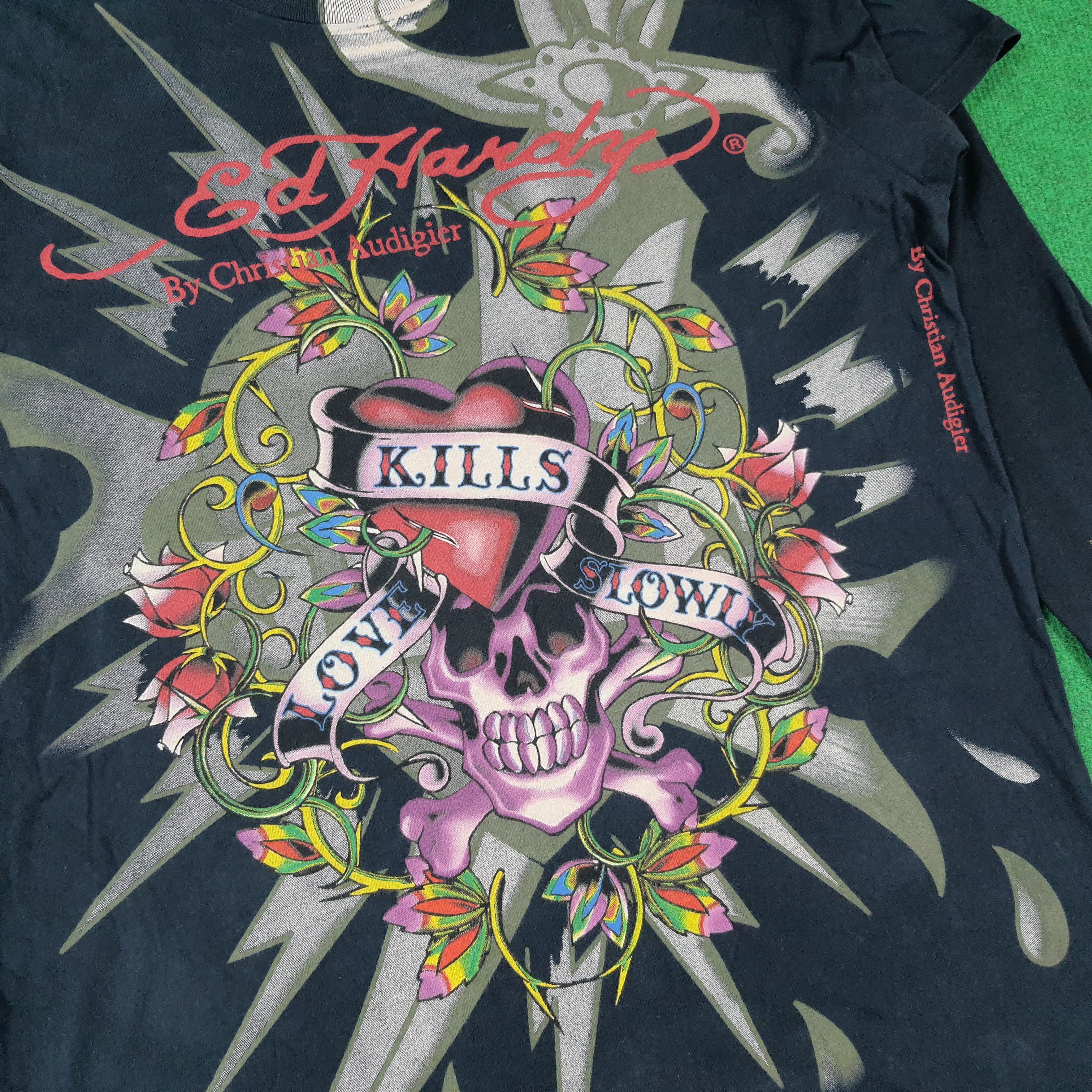 Ed Hardy Vintage Ed Hardy by Christian Audigier Graphic Tee C285N67 Size US L / EU 52-54 / 3 - 2 Thumbnail