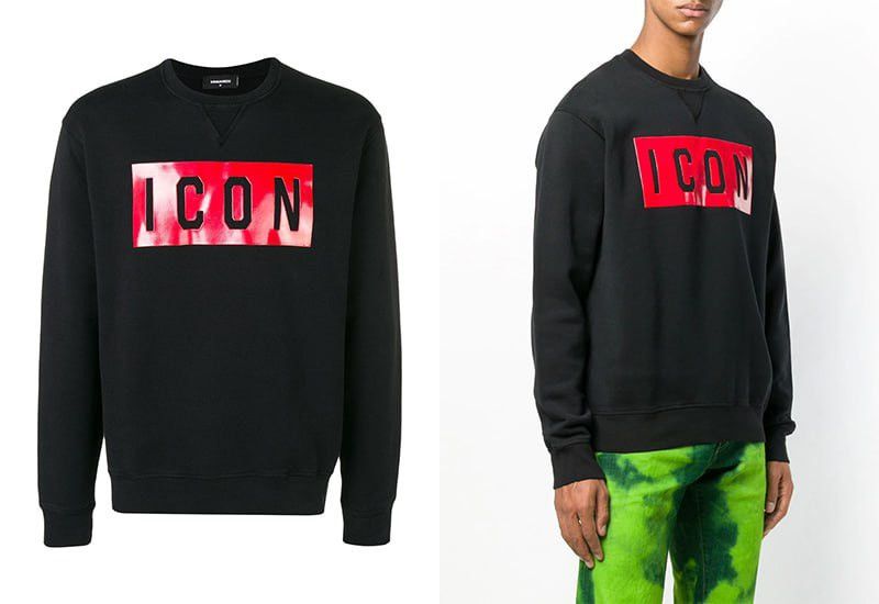 Dsquared2 Dsquared2 Icon Black and Red Box Logo Spellout Sweatshirt Size US L / EU 52-54 / 3 - 2 Thumbnail