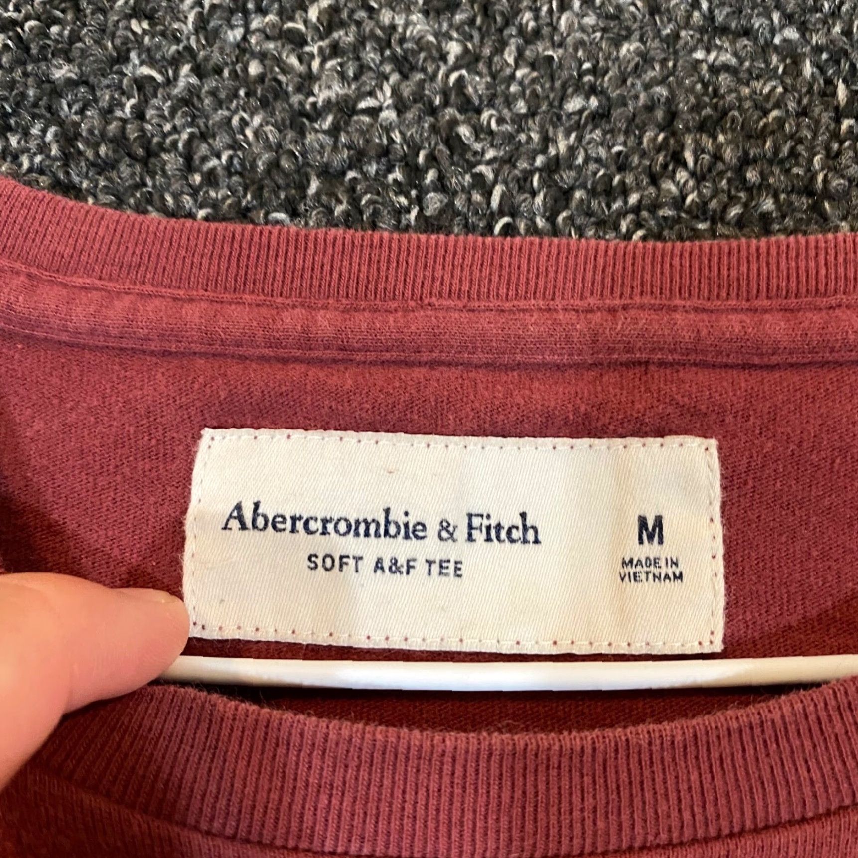 Abercrombie & Fitch Abercrombie & Fitch Shirt Mens Medium Red Long Sleeve Big Spell Out Outdoor Soft Size US XXL / EU 58 / 5 - 3 Thumbnail