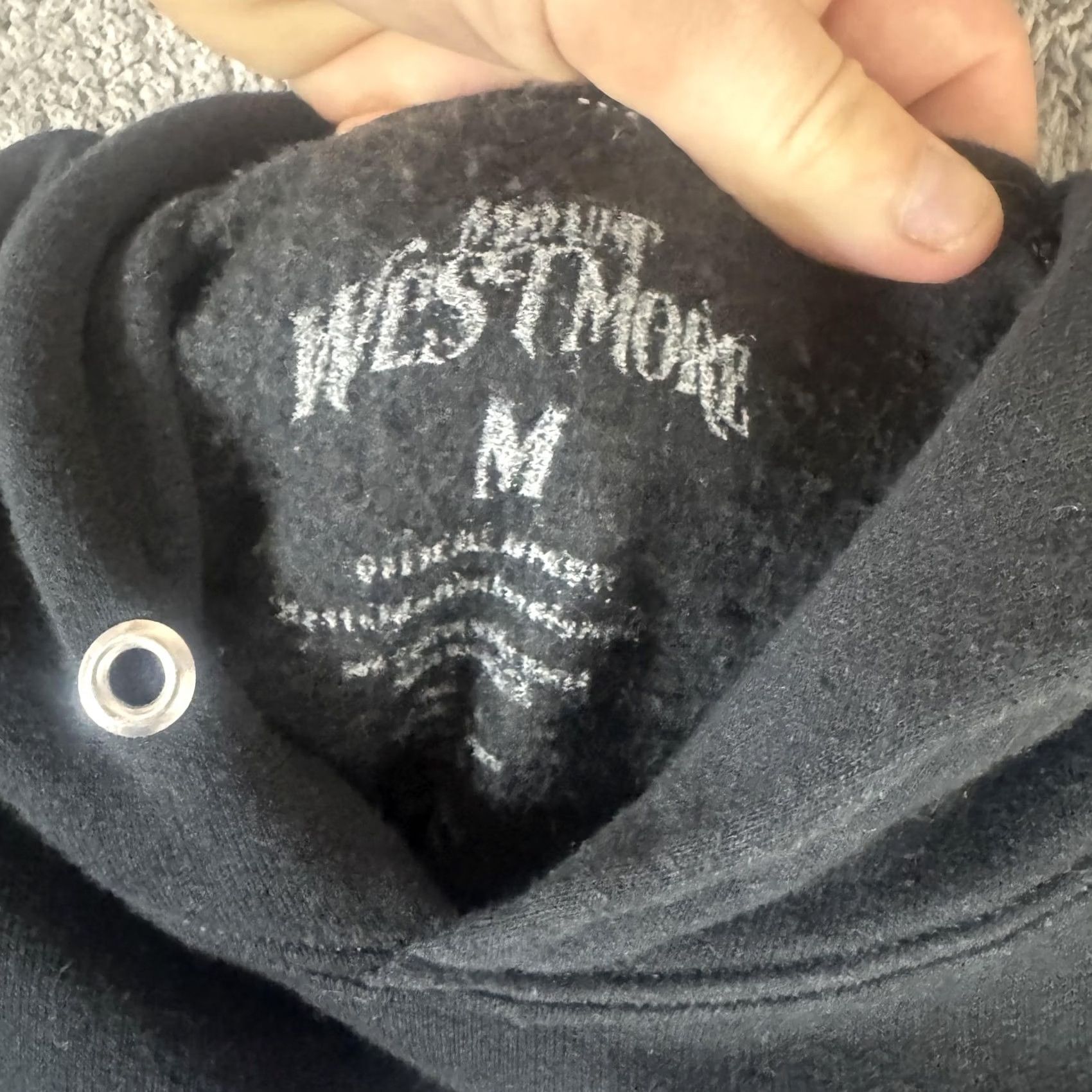 Vintage Mount Westmore Hoodie Mens M Black Fleece Sweatshirt Graphic Print Front Back Free Game Tour 2022 Hip Hop Concertwear Logo Pockets Size US M / EU 48-50 / 2 - 6 Thumbnail