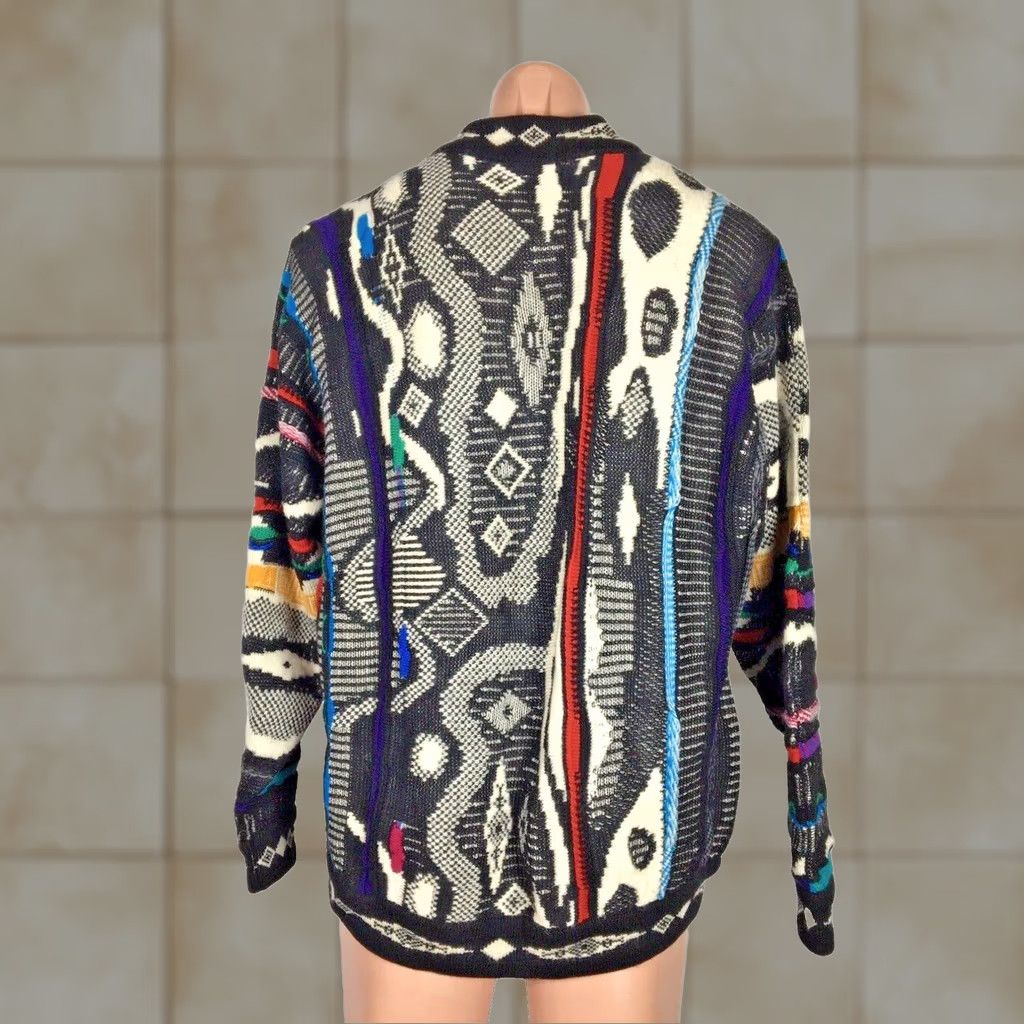 Coogi VTG 90s COOGI Australia Wool Cosby BIGGIE MCGREGOR sweater L Black White Size US L / EU 52-54 / 3 - 1 Thumbnail