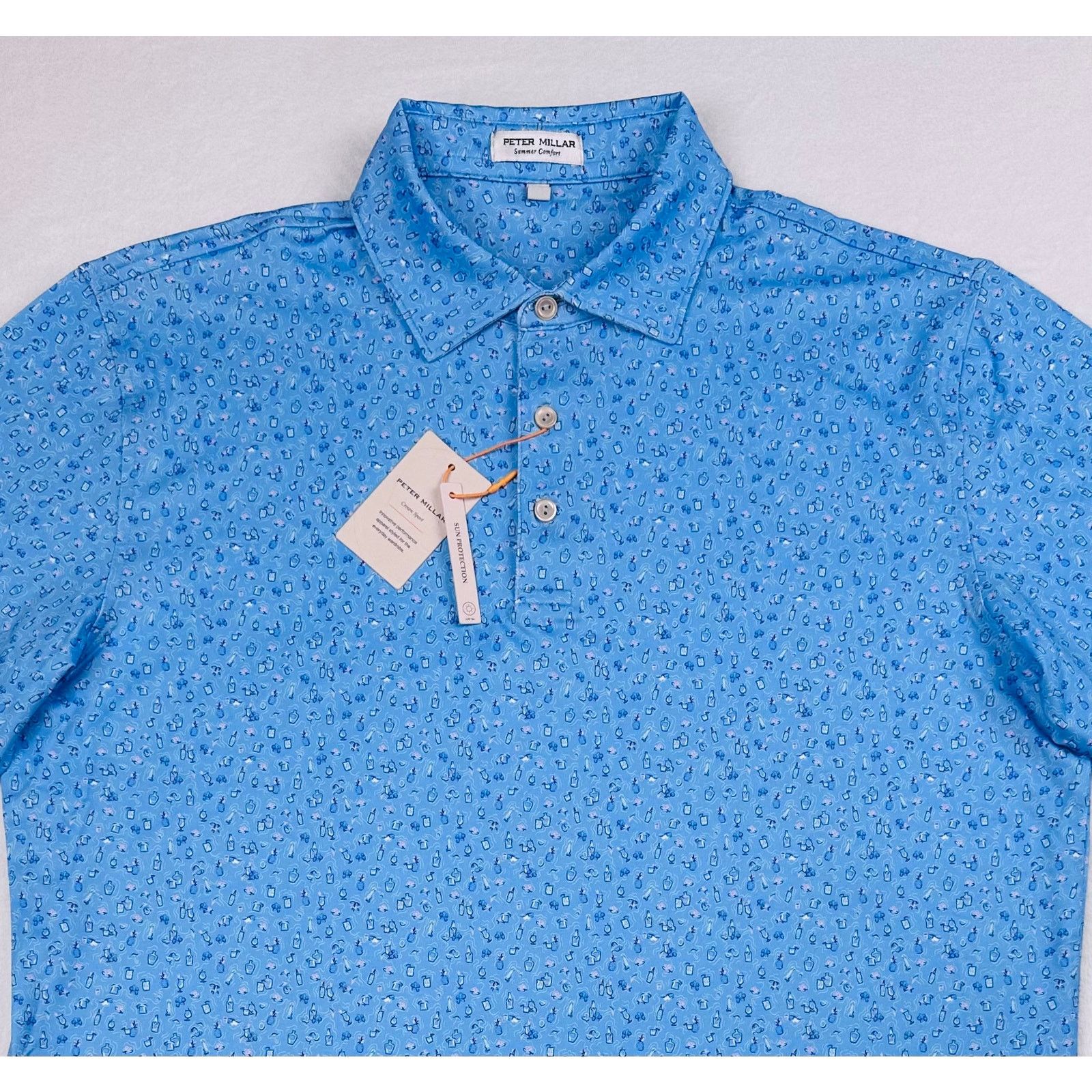 Peter Millar Peter Millar Men’s Medium Chillax Blue Golf Prep Polo Shirt Size US M / EU 48-50 / 2 - 4 Thumbnail