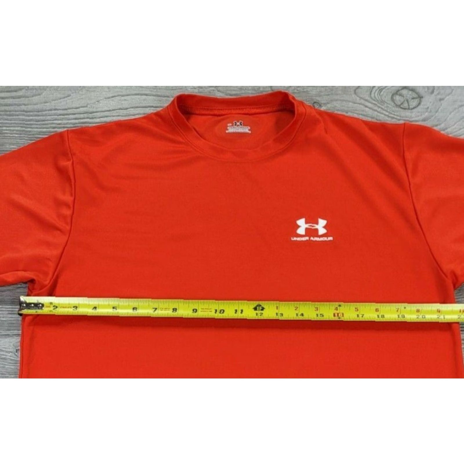 Under Armour Under Armour Shirt Men M Orange Crew Neck Short Sleeve Jersey/HeatGear Pullover T-Shirt Size US M / EU 48-50 / 2 - 6 Thumbnail