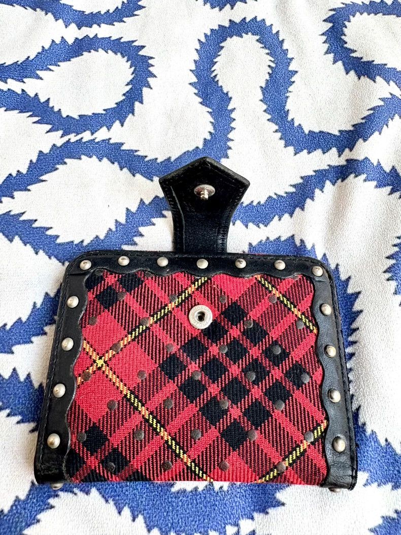 Vivienne Westwood Vivienne Westwood Red rivet checkered wallet Size ONE SIZE - 3 Thumbnail