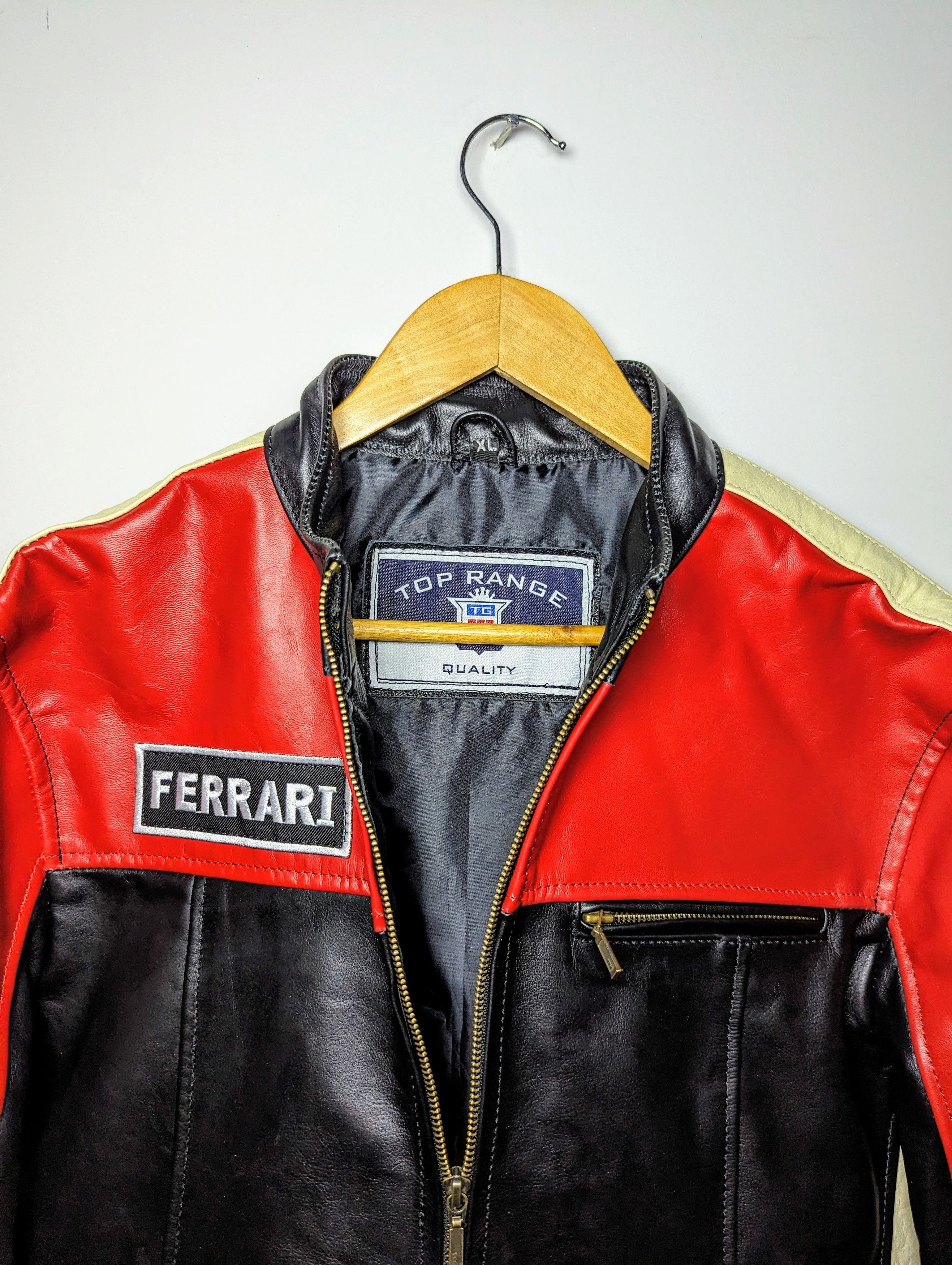 Ferrari 🔥 FERRARI 👀 RACING LEATHER JACKET STREETWEAR Size US M / EU 48-50 / 2 - 7 Thumbnail