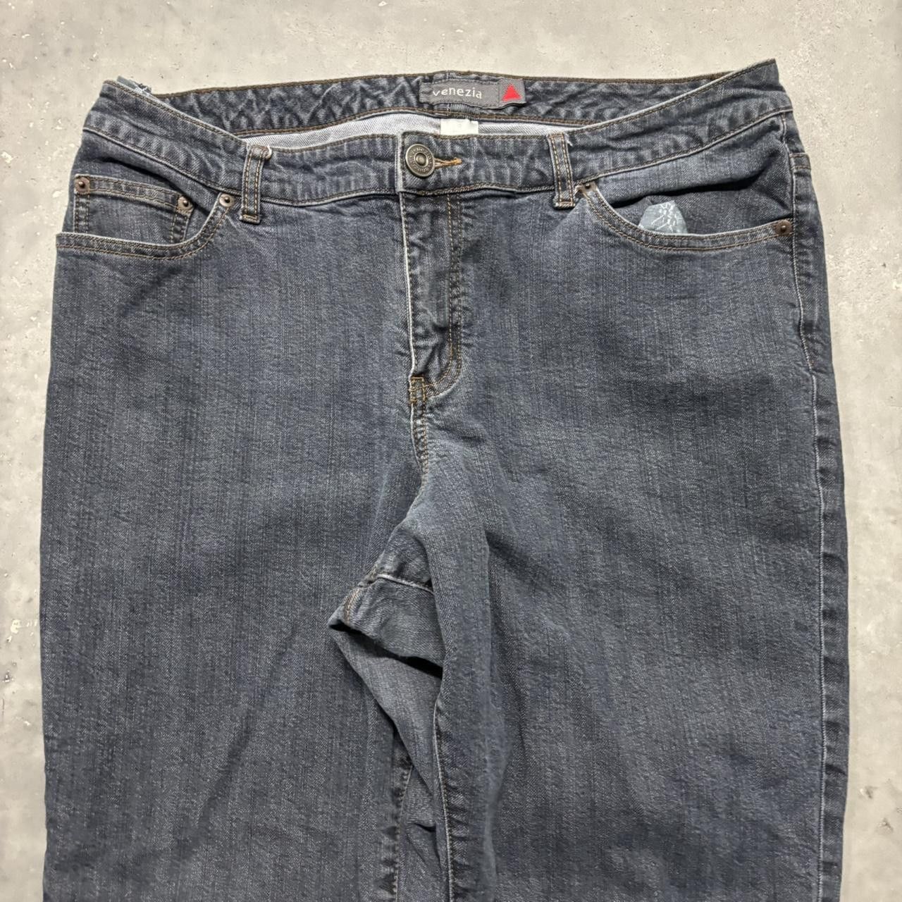 Japanese Brand × Vintage Crazy Vintage Y2K/2000s Grunge Dark Wash Denim Jeans! Size US 34 / EU 50 - 5 Thumbnail