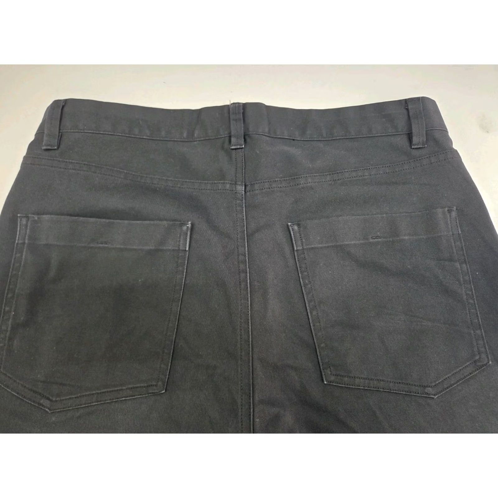 Theory Theory Mens Black Mid Rise Button Fly Pants 31/32 Size 31 Regular Straight 5-Pocket Chino Cotton Polyurethane City College Preppy Mens Size US 31 - 6 Thumbnail