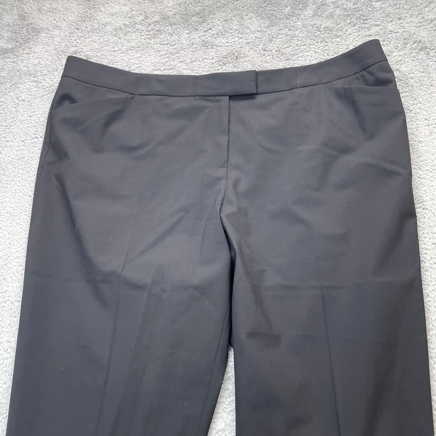 Vintage Lafayette 148 New York Pants Womens 18 Black Irving Virgin Wool Blend Stretch Dress Pants Size 28" / US 6 / IT 42 - 5 Thumbnail