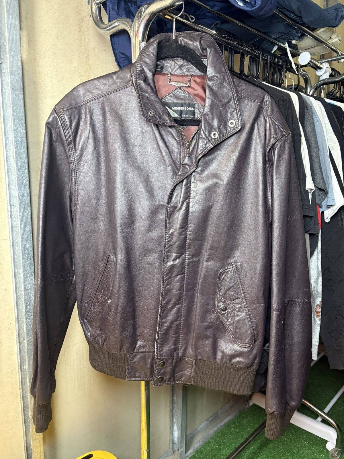 Members Only × Vintage Vintage Members Only chocolate brown Leather jacket Size US L / EU 52-54 / 3 - 2 Thumbnail