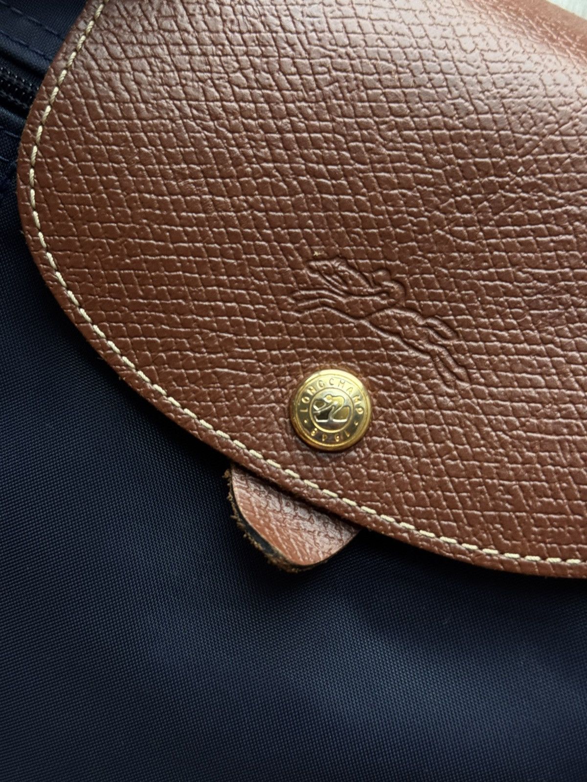Longchamp Longchamp Le Pliage Navy Brown Blue Nylon Backpack USED Size ONE SIZE - 4 Thumbnail