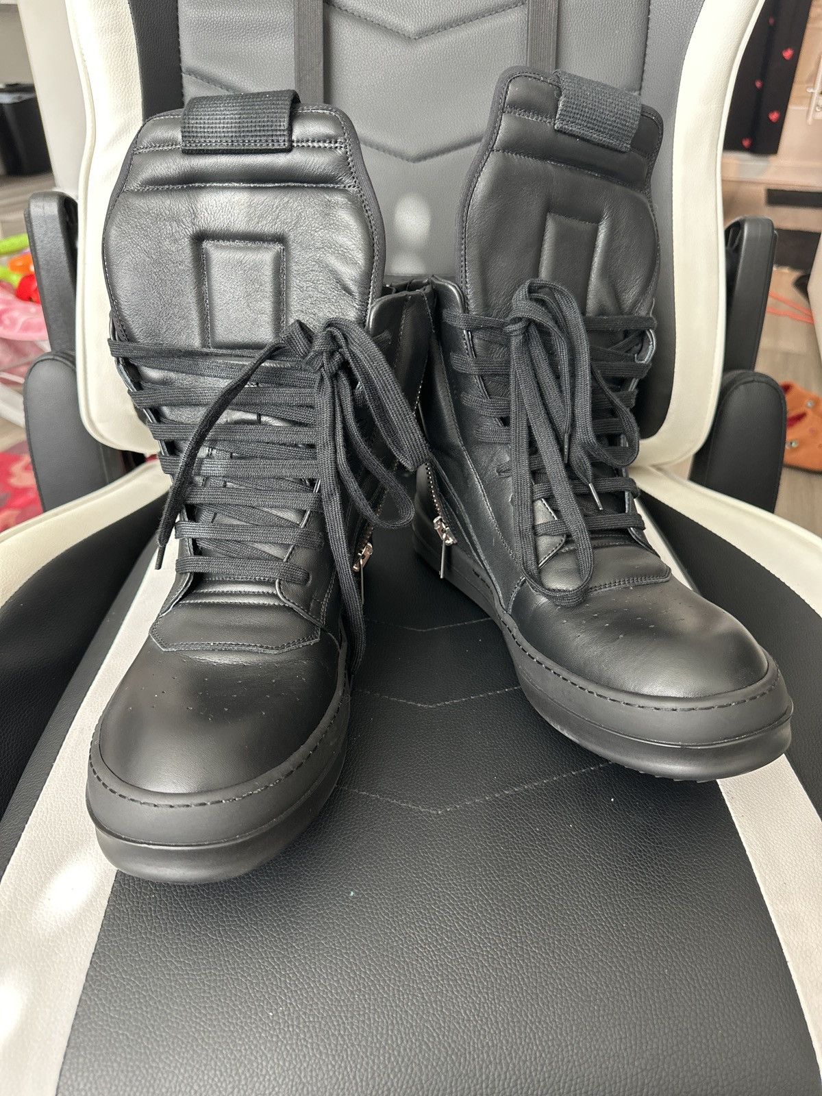 Rick Owens Triple Black Geobasket 44