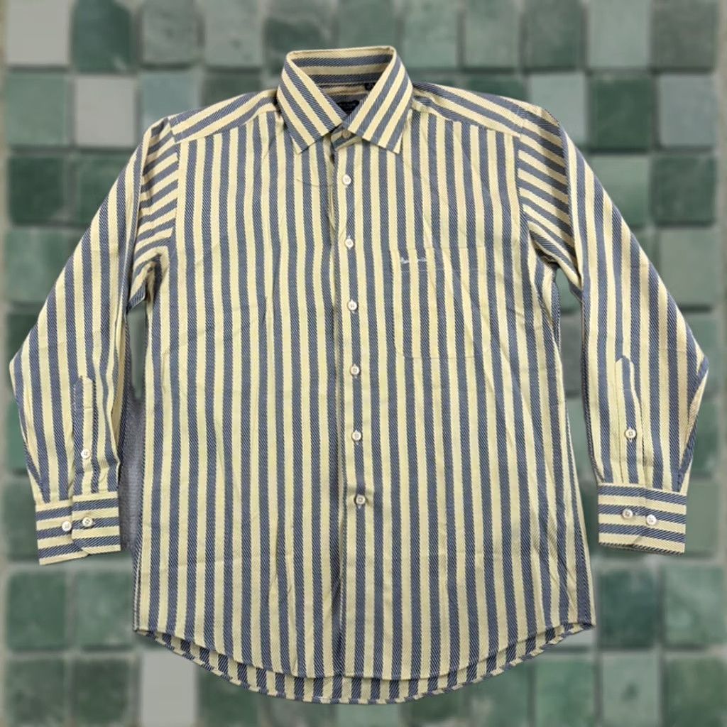 Paul Smith Paul Smith London Dress Shirt Mens 15.5 32-33 Black Gold Geometric Designer Italy NWOT Size 42R - 1 Thumbnail