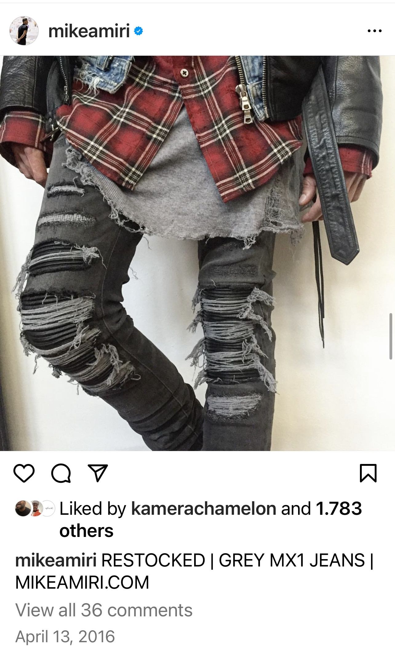 Amiri Amiri RARE First Edition Grey MX1 Denim Size US 28 / EU 44 - 6 Thumbnail