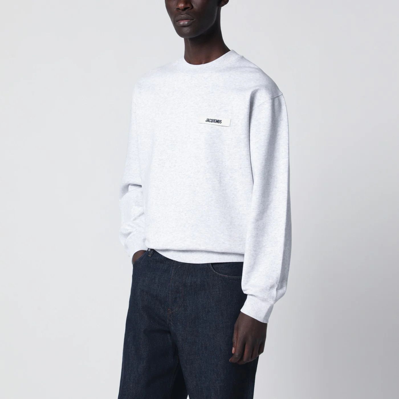 Jacquemus o1d2blof0526 Logo Sweatshirt in Light Grey Size US S / EU 44-46 / 1 - 1 Thumbnail