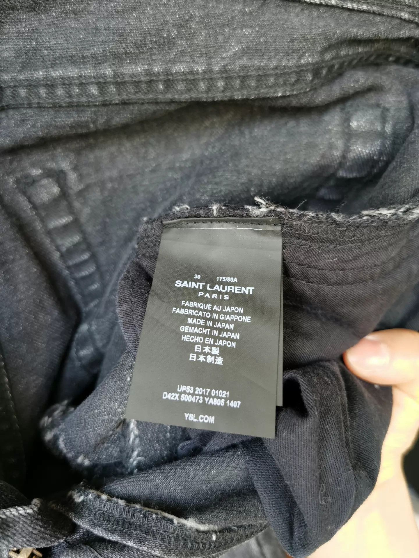 Saint Laurent Paris SLP Smoky Gray Distressed Jeans 30 Worn 2x Size US 30 / EU 46 - 5 Thumbnail