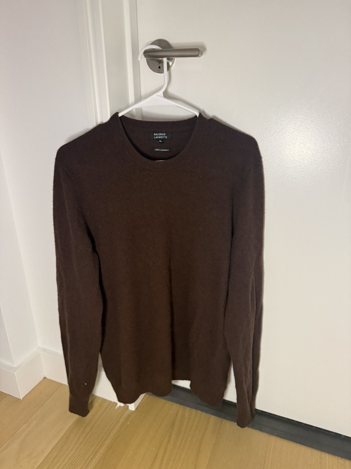 Galeries Lafayette Brown Cashmere Sweater Size US XL / EU 56 / 4 - 1 Thumbnail