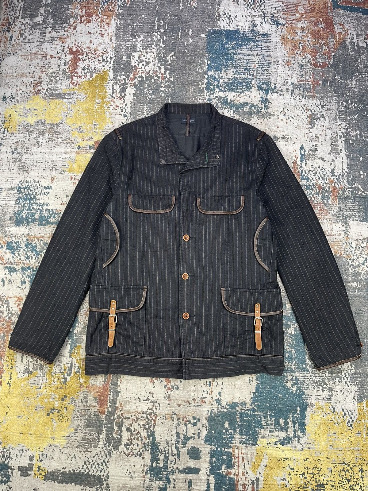 Paul Smith Paul Smith Jeans Pinstripe Cowhide Trim Multi Pocket Size US M / EU 48-50 / 2 - 1 Thumbnail