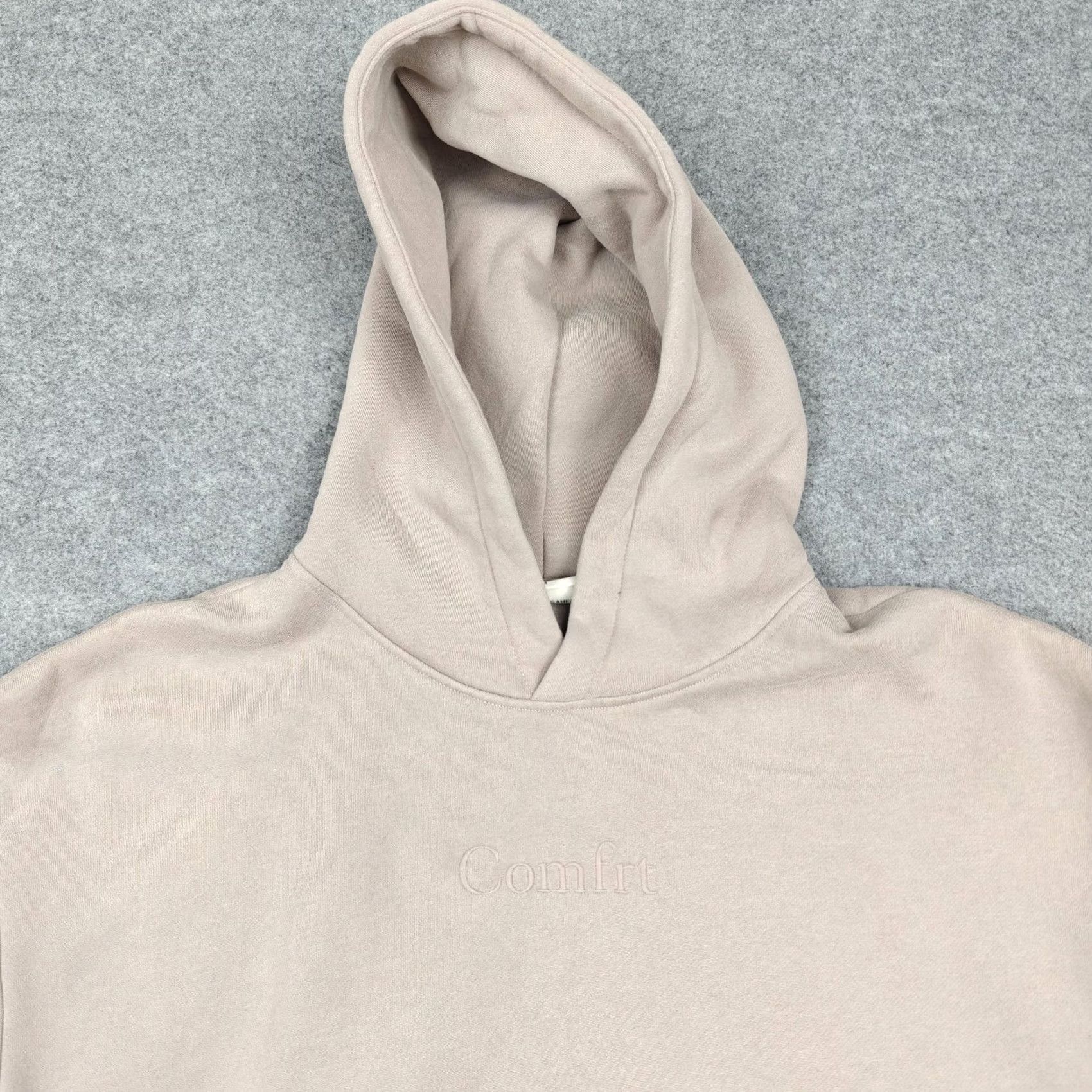 KangaROOS Comfrt Hoodie Mens Medium Beige Fleece Pullover Kangaroo Pocket Embroidered Logo Size US M / EU 48-50 / 2 - 2 Thumbnail