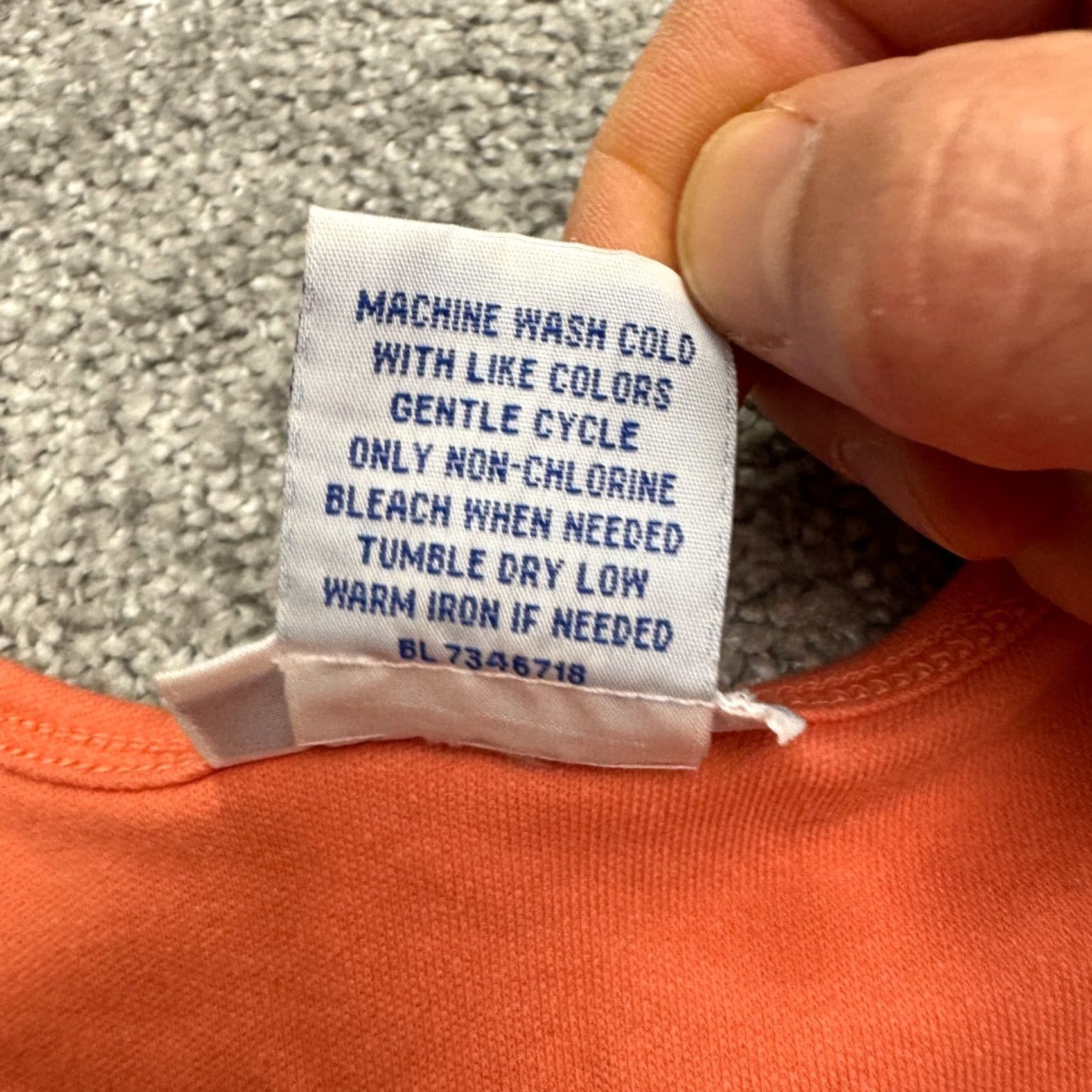 Blair Blair Tank Women XL Orange Crew Neck Sleeveless Cotton Blend Basic Top Vest Shirt Sleeveless Classic Size XL / US 12-14 / IT 48-50 - 5 Thumbnail