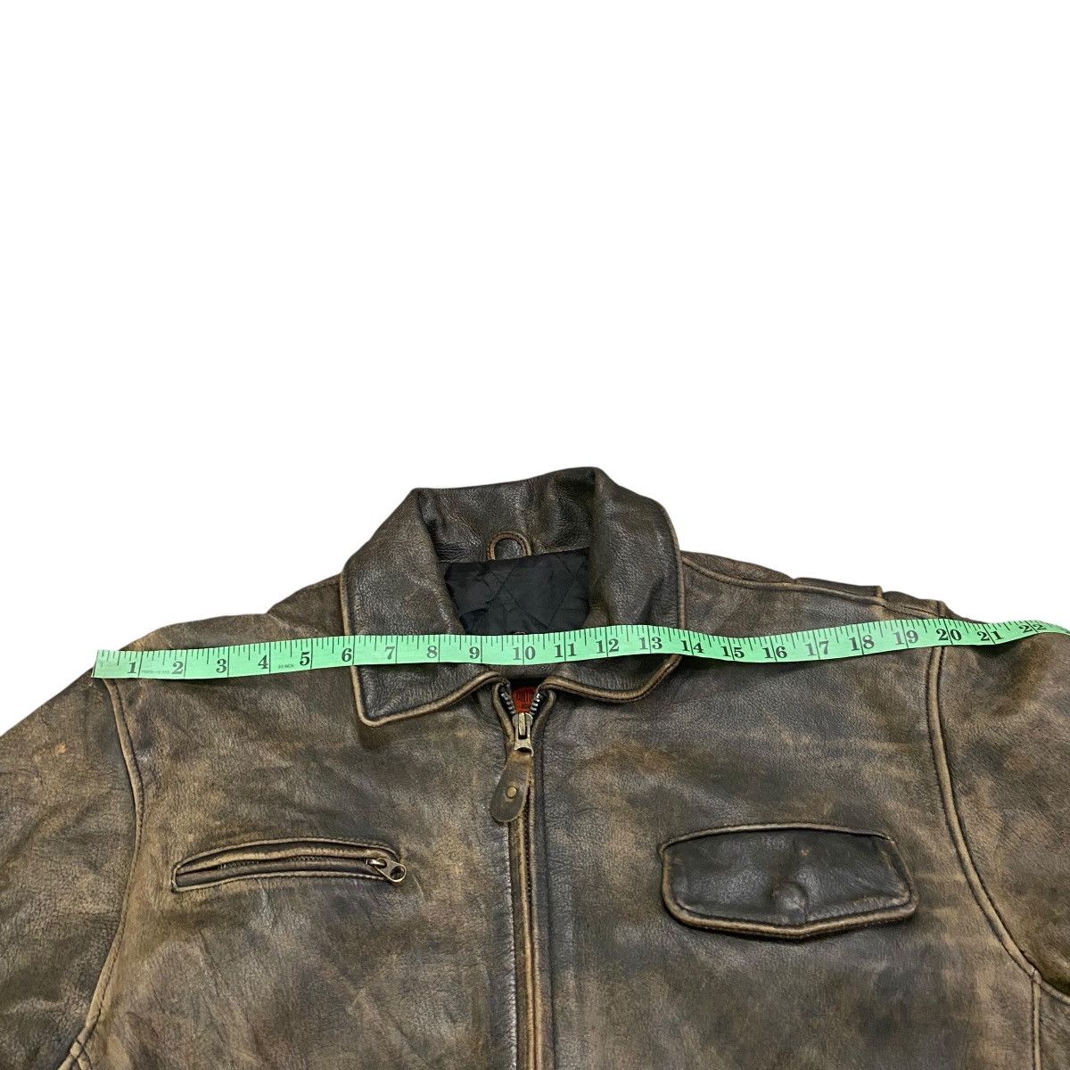 Genuine Leather × Leather × Vintage Vintage G.S.C On Time Leather Zipper Jacket M Size Size US M / EU 48-50 / 2 - 16 Thumbnail