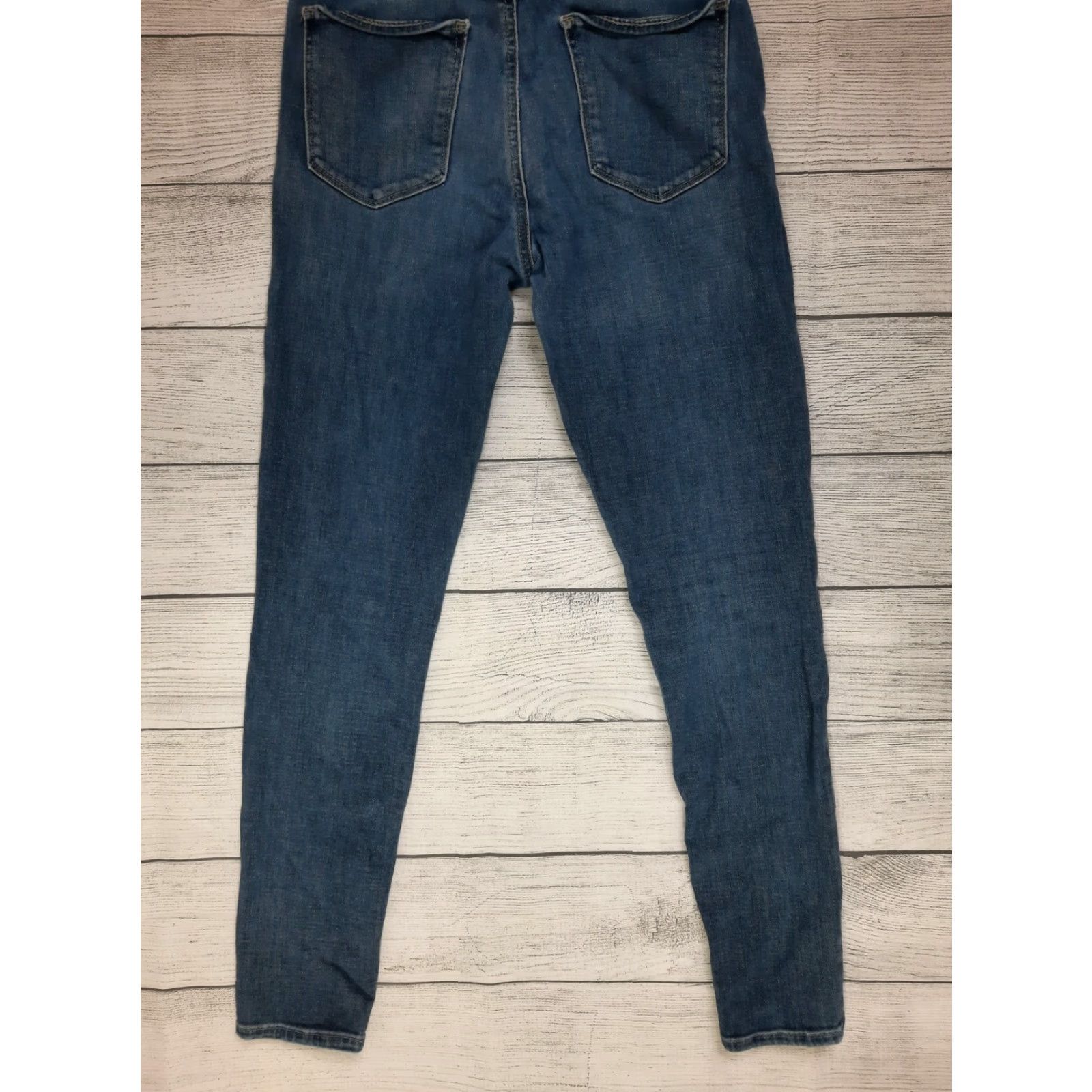 Lucky Brand Lucky Brand Bridgette Skinny Jeans Women 6/28 Denim Cotton Blend with Stretch Blue 28x26.5 Regular Mid Rise Zip Inseam 26.5” 6 Size 28" / US 6 / IT 42 - 5 Thumbnail