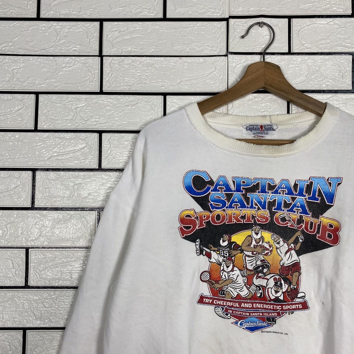Japanese Brand 📌Vintage Sweatshirt Crewneck Captain Santa Full Print Size US M / EU 48-50 / 2 - 8 Thumbnail