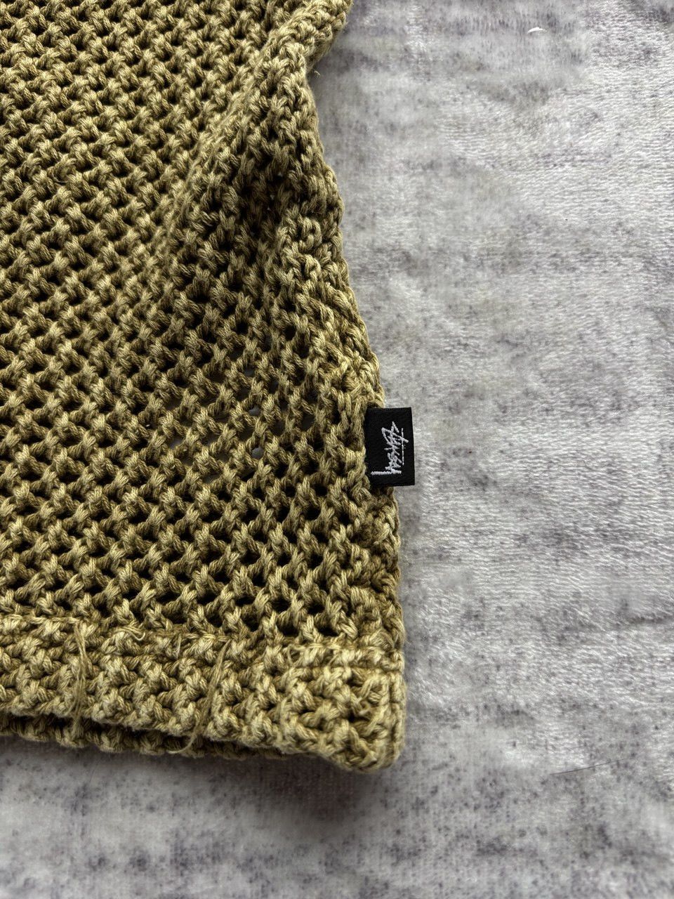 Stussy Stussy O'dyed Mesh Crew (Khaki) Size US L / EU 52-54 / 3 - 3 Thumbnail