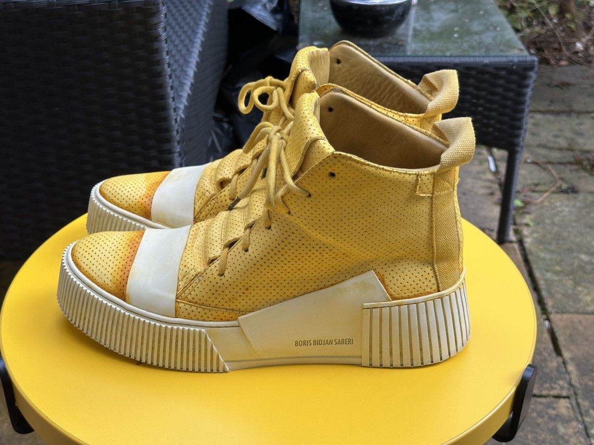 Boris Bidjan Saberi Boris Bidjan Saberi - BAMBA Yellow Sneakers Size US 13 / EU 46 - 1 Thumbnail