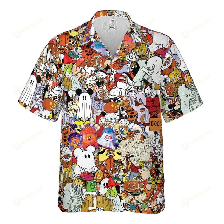 Other 70s 80s Ghouls Cartoon Halloween Hawaiian Shirt Size US L / EU 52-54 / 3 - 2 Thumbnail