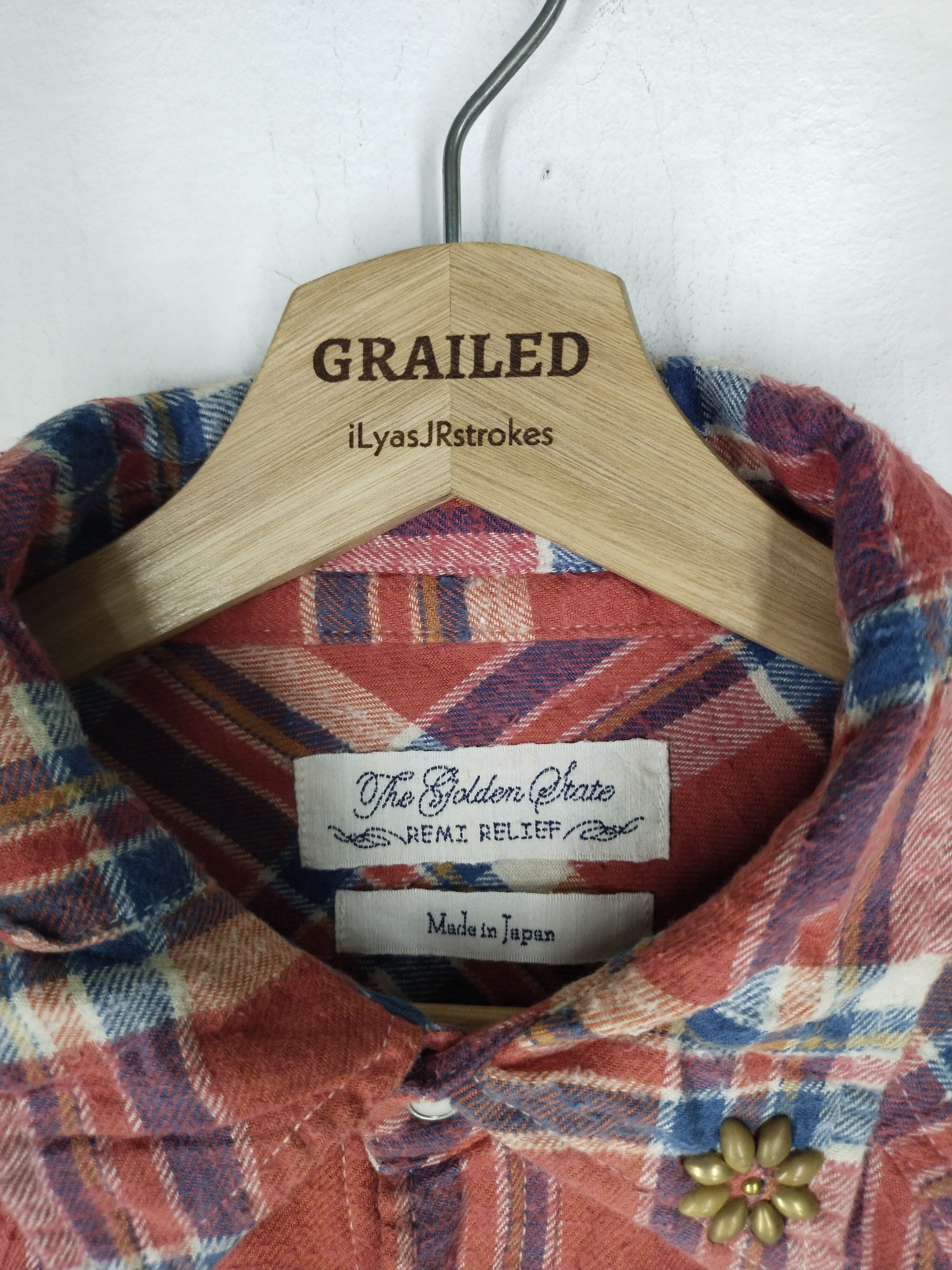 Japanese Brand × Remi Relief Vtg Japanese Slub Flannel Work Shirt Size US L / EU 52-54 / 3 - 17 Thumbnail