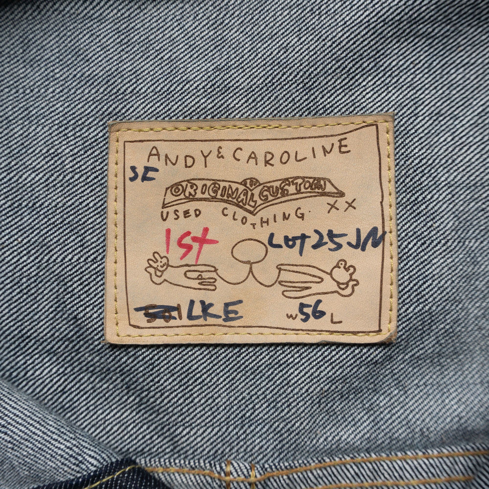 Japanese Brand ANDY & CAROLINE Type-I Denim Jacket One-washed Super Big Size US XXL / EU 58 / 5 - 6 Thumbnail