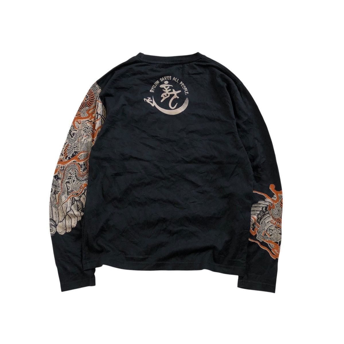 Japanese Brand TED COMPANY Rare Ryujin Saves All People Longsleeve Shirt Size US M / EU 48-50 / 2 - 2 Thumbnail