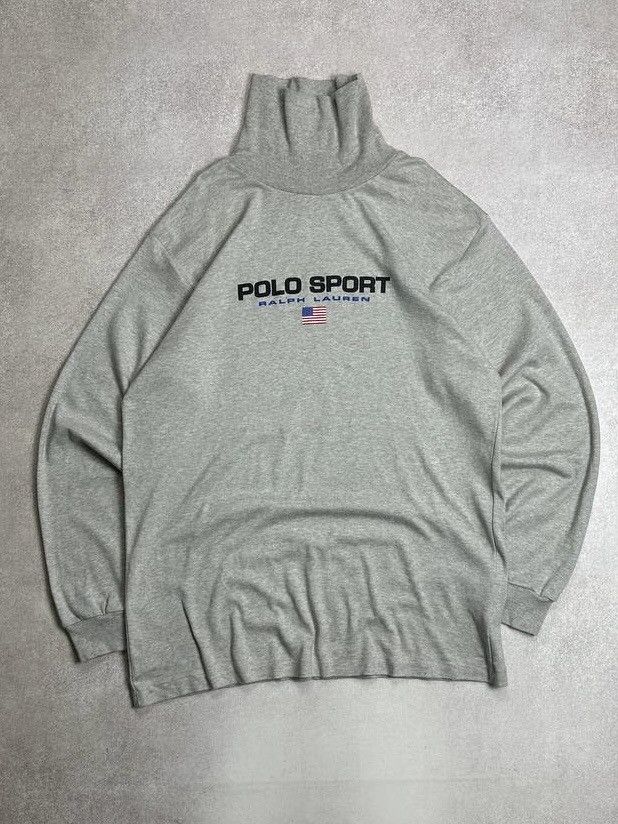Polo Ralph Lauren Vintage Polo Ralph Lauren RRL Big Logo Turtleneck Sweatshirt Size US XL / EU 56 / 4 - 1 Thumbnail