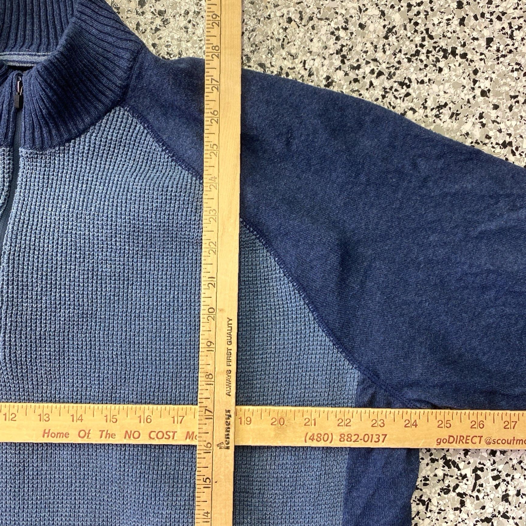 Eddie Bauer Eddie Bauer Men's 1/4 Zip Pullover Sweater 2XL Blue Size US XXL / EU 58 / 5 - 2 Thumbnail