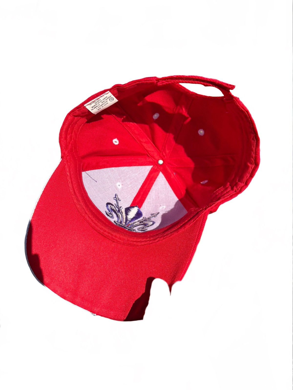 Other Firenze Red Cap w/ Embroidery & Italian Flag – Adjustable Size ONE SIZE - 8 Thumbnail