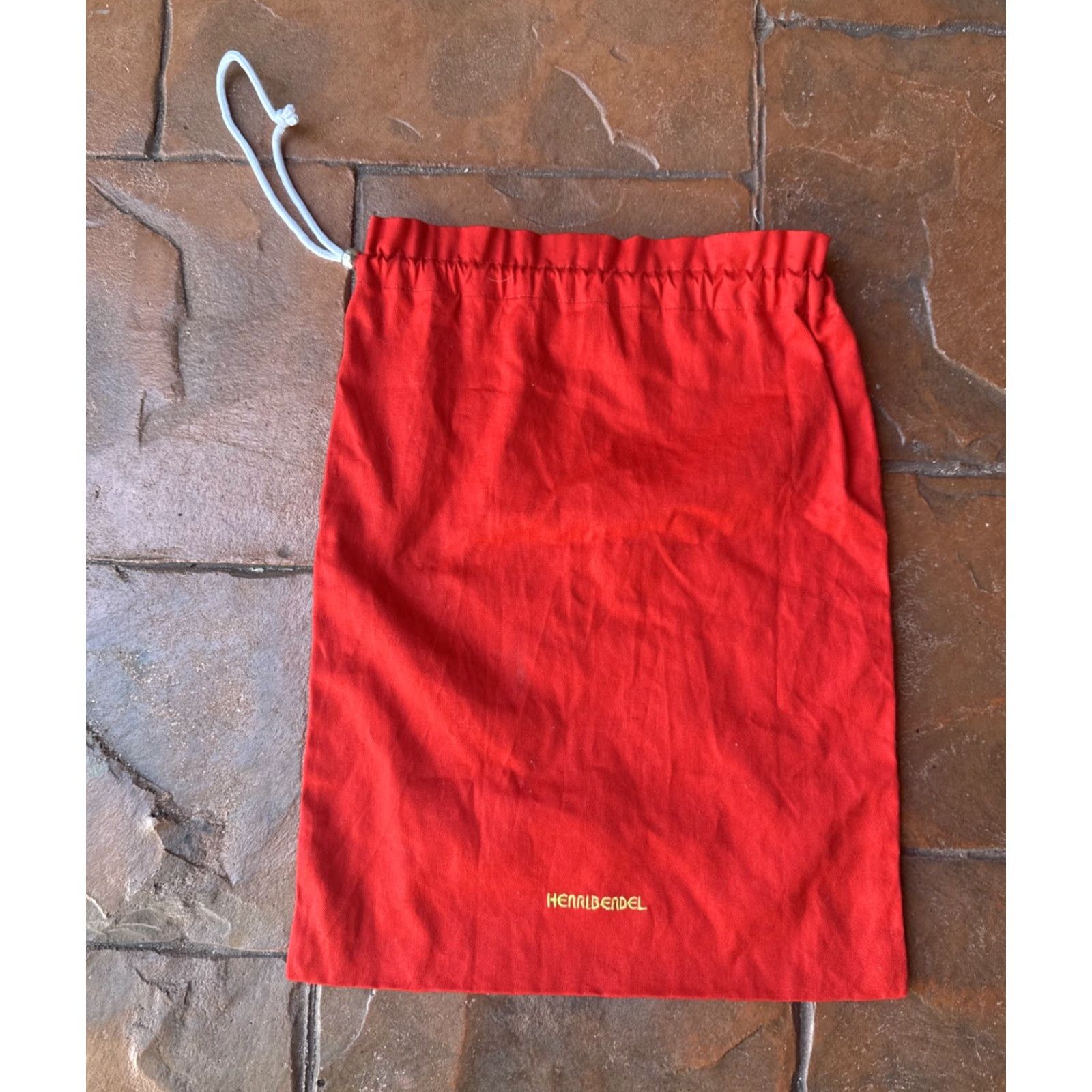 Henri Bendel Henri Bendel Embroidered Shoe Travel Dustbag Drawstring Medium Red Cotton Women's Shoes Lingerie Bag Dog Theme Classic Dustbag Size ONE SIZE - 3 Thumbnail