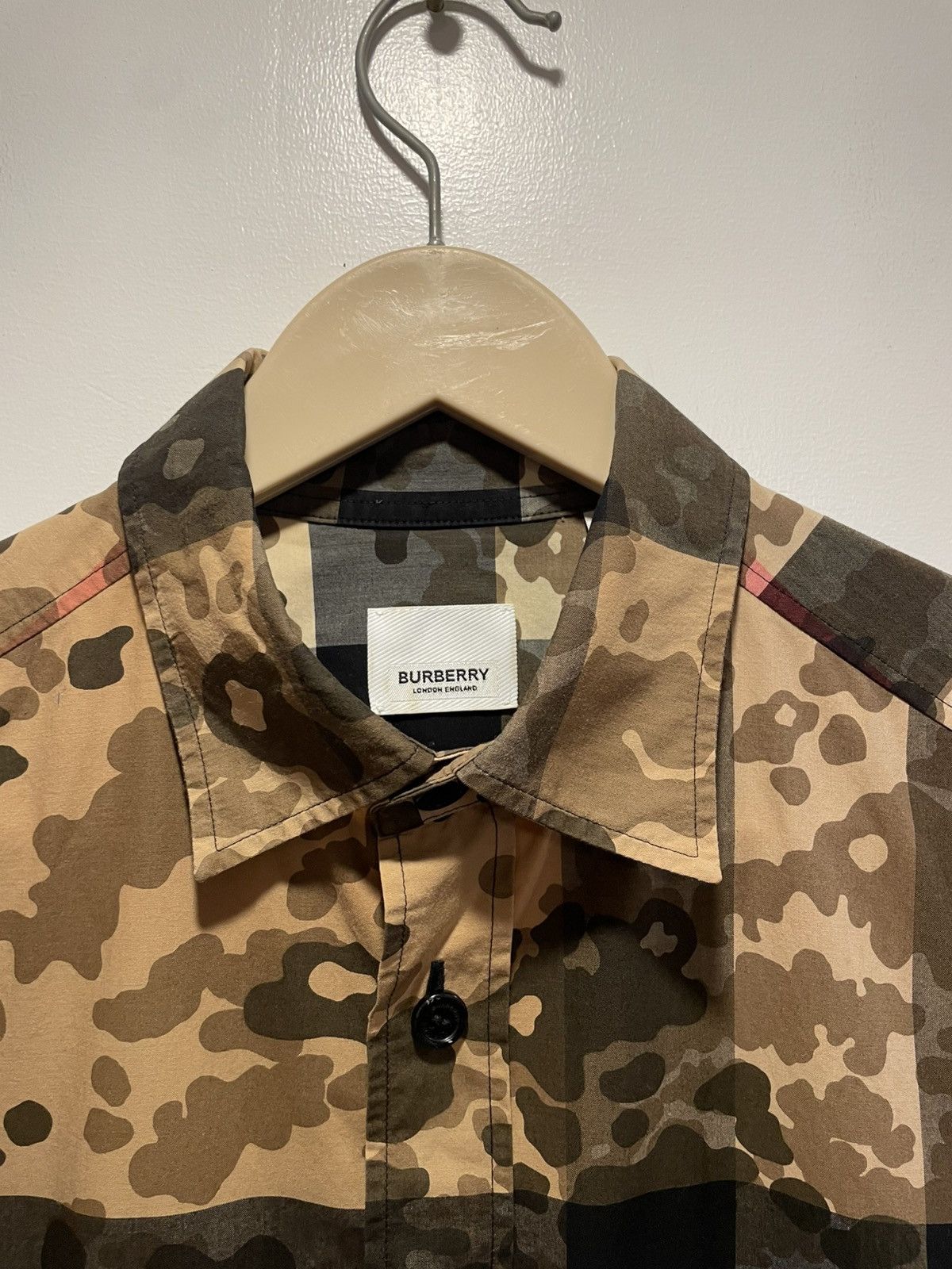 Burberry Burberry Camouflage Check Poplin Shirt Size US S / EU 44-46 / 1 - 4 Thumbnail