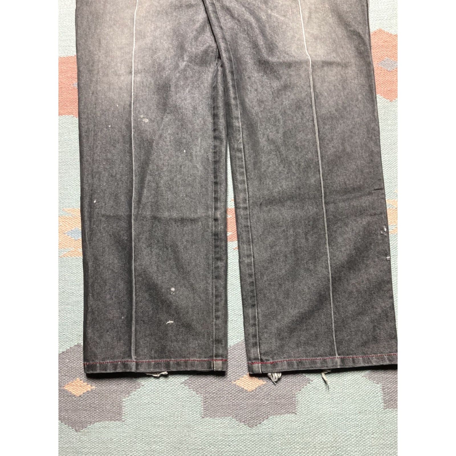 Vintage VINTAGE Webs Jeans Carpenter Jeans Wide-Leg 40x33 Men Black Cyber Goth Skater Baggy Y2K WW Size US 40 / EU 56 - 5 Thumbnail