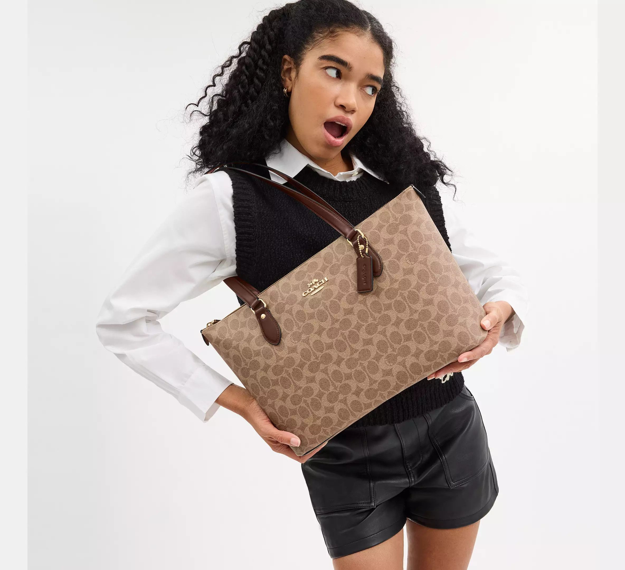 Coach Gallery Tote Bag In Signature Canvas CW381 Size ONE SIZE - 10 Thumbnail