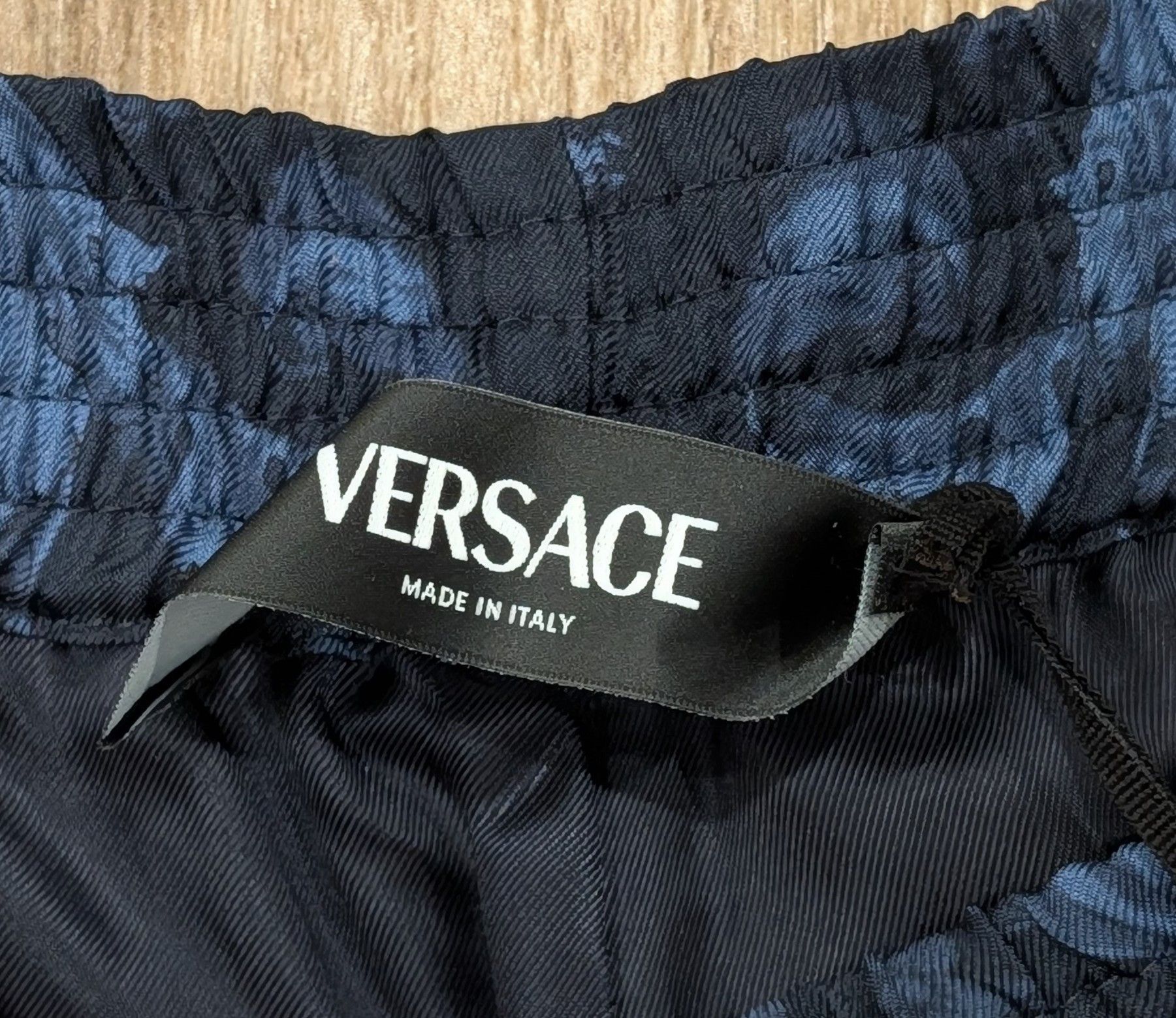 Versace Versace Barocco Silk Shorts Navy/Blue 52 US 36 Size US 36 / EU 52 - 5 Thumbnail