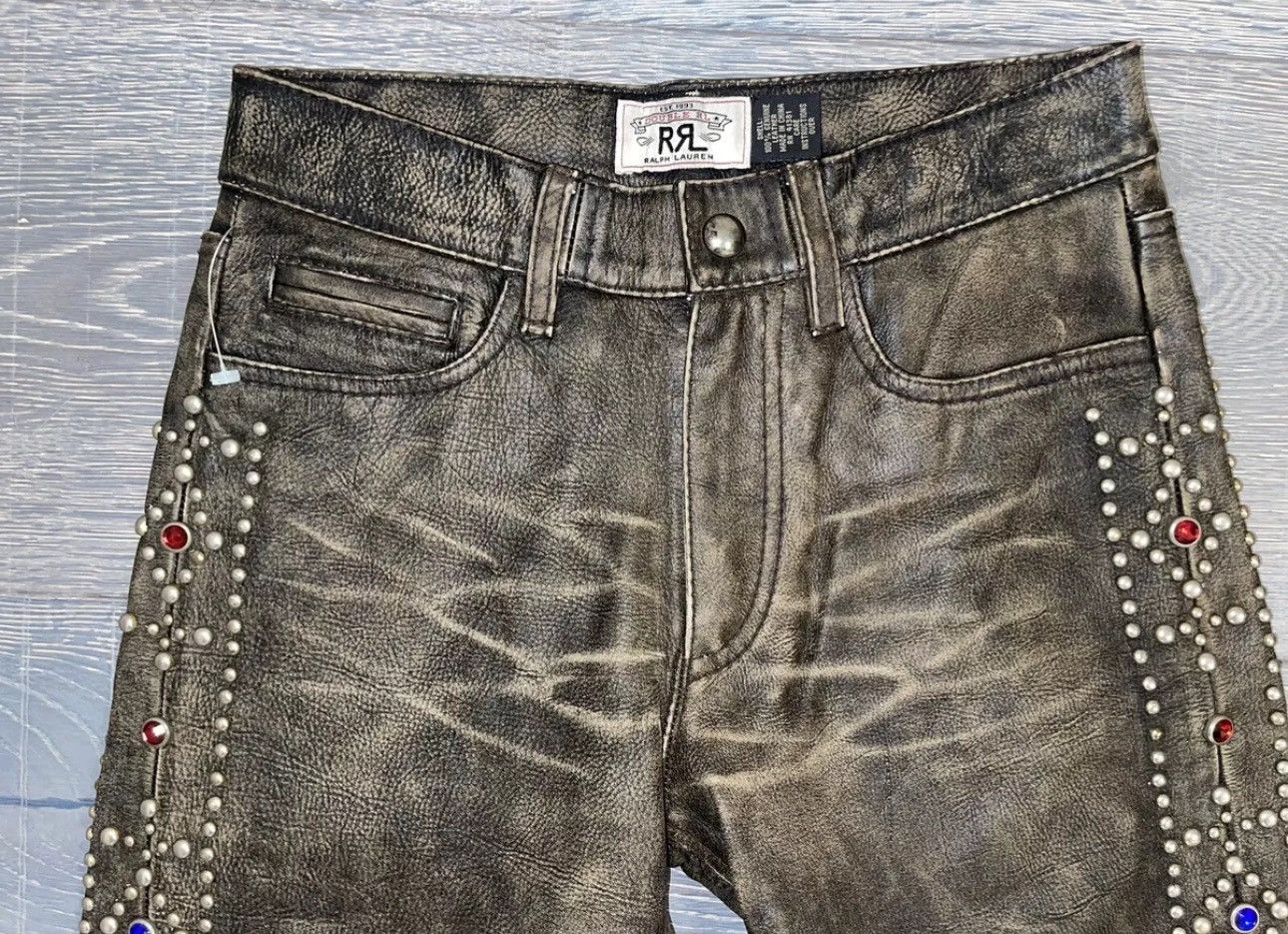 RRL Ralph Lauren Rare Vintage 2008 RRL Ralph Lauren Western Leather Size US 28 / EU 44 - 5 Thumbnail
