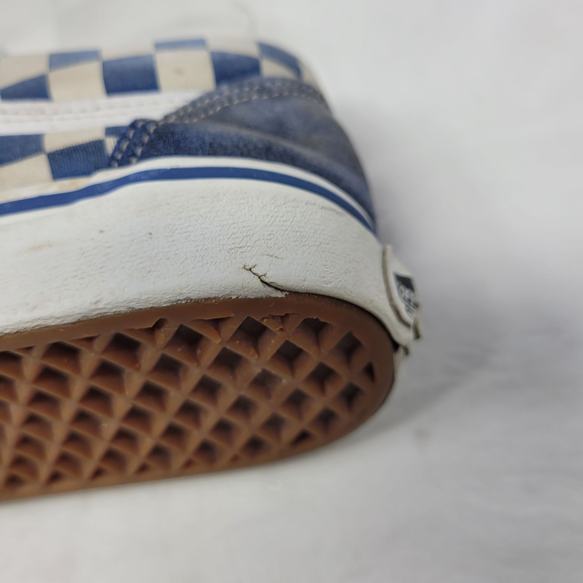 Vans Vans Blue White Suede Checkered Old Skool Sneakers Sz 9.5 Me Size US 9.5 / EU 42-43 - 11 Thumbnail