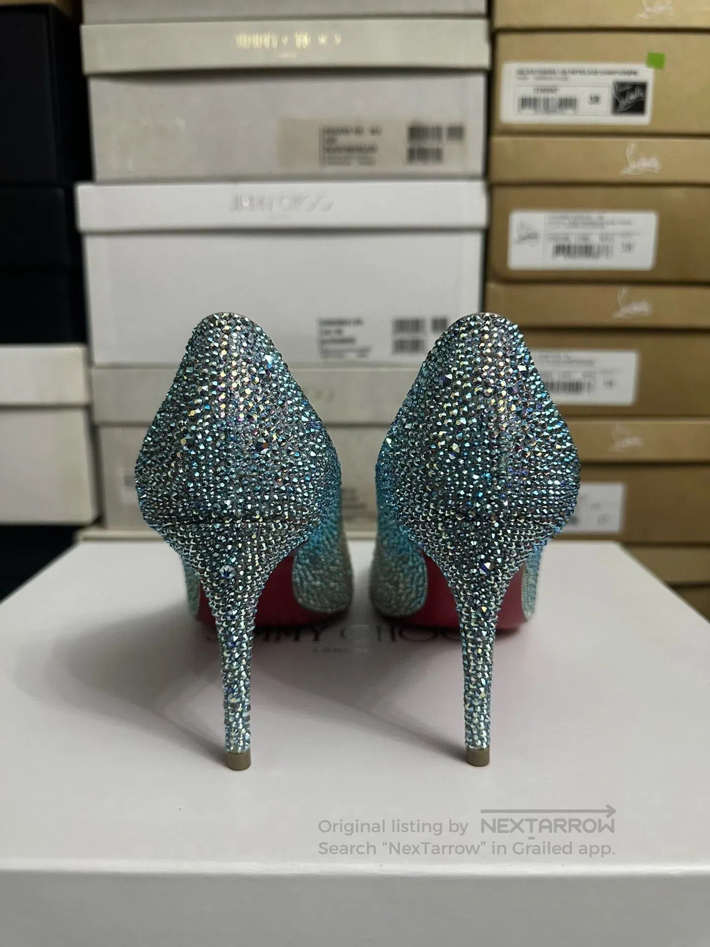 Christian Louboutin Christian Louboutin Mermaid Gradient Crystal Heels. Size US 4 / IT 34 - 4 Thumbnail