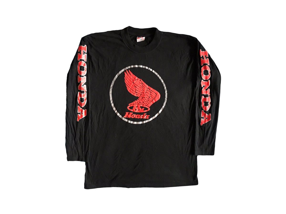 Honda Vintage 90s Honda Long sleeve Streetwear Tshirt Size US M / EU 48-50 / 2 - 1 Thumbnail