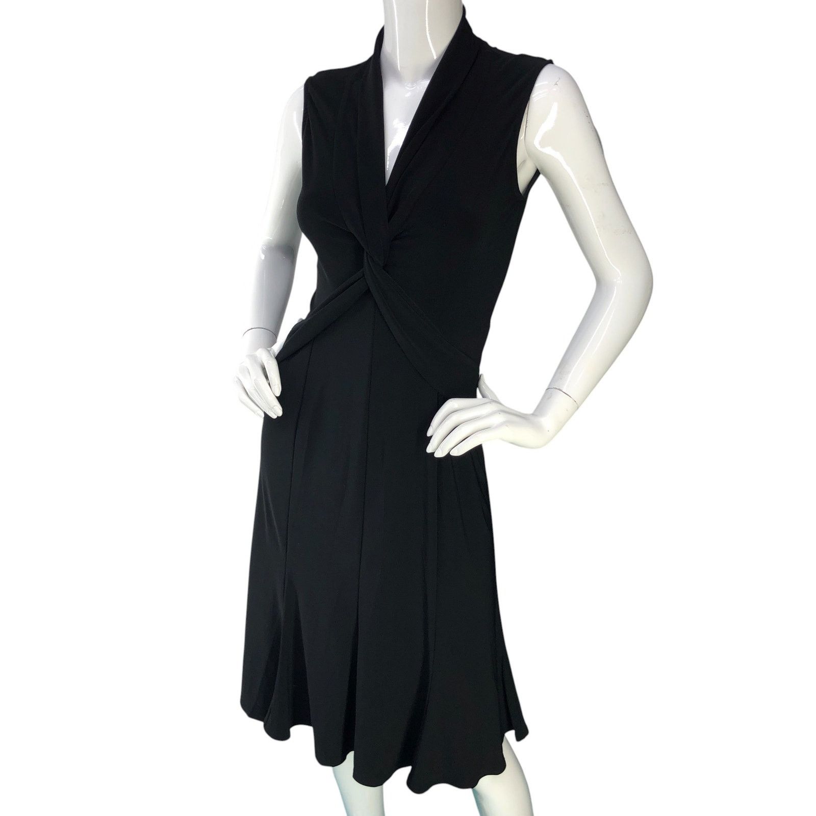 Joseph Ribkoff Joseph Ribkoff Sz 6 Dress Tricot Twist Front Jersey Stretch Size M / US 6-8 / IT 42-44 - 1 Thumbnail