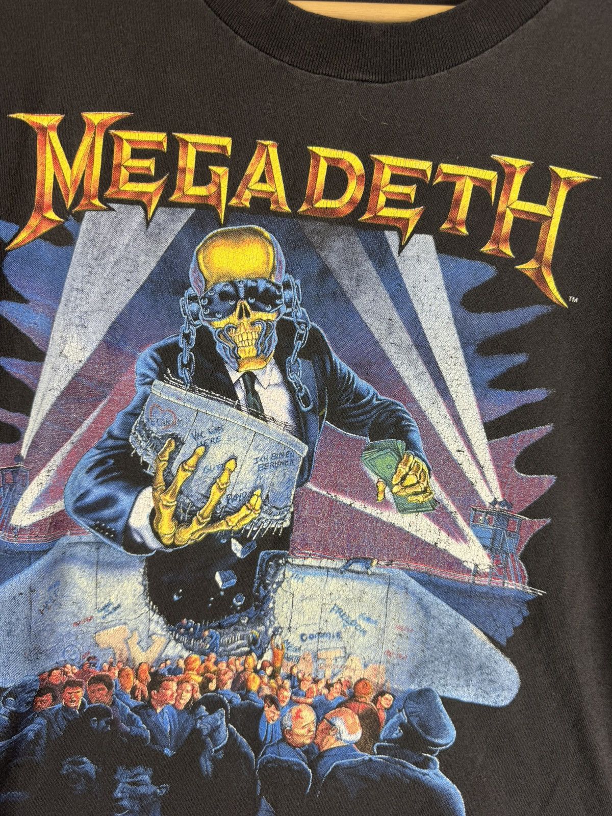 Band Tees Vintage Megadeth Tshirt XL Concert Berlin Wall Tour Music Size US L / EU 52-54 / 3 - 6 Thumbnail