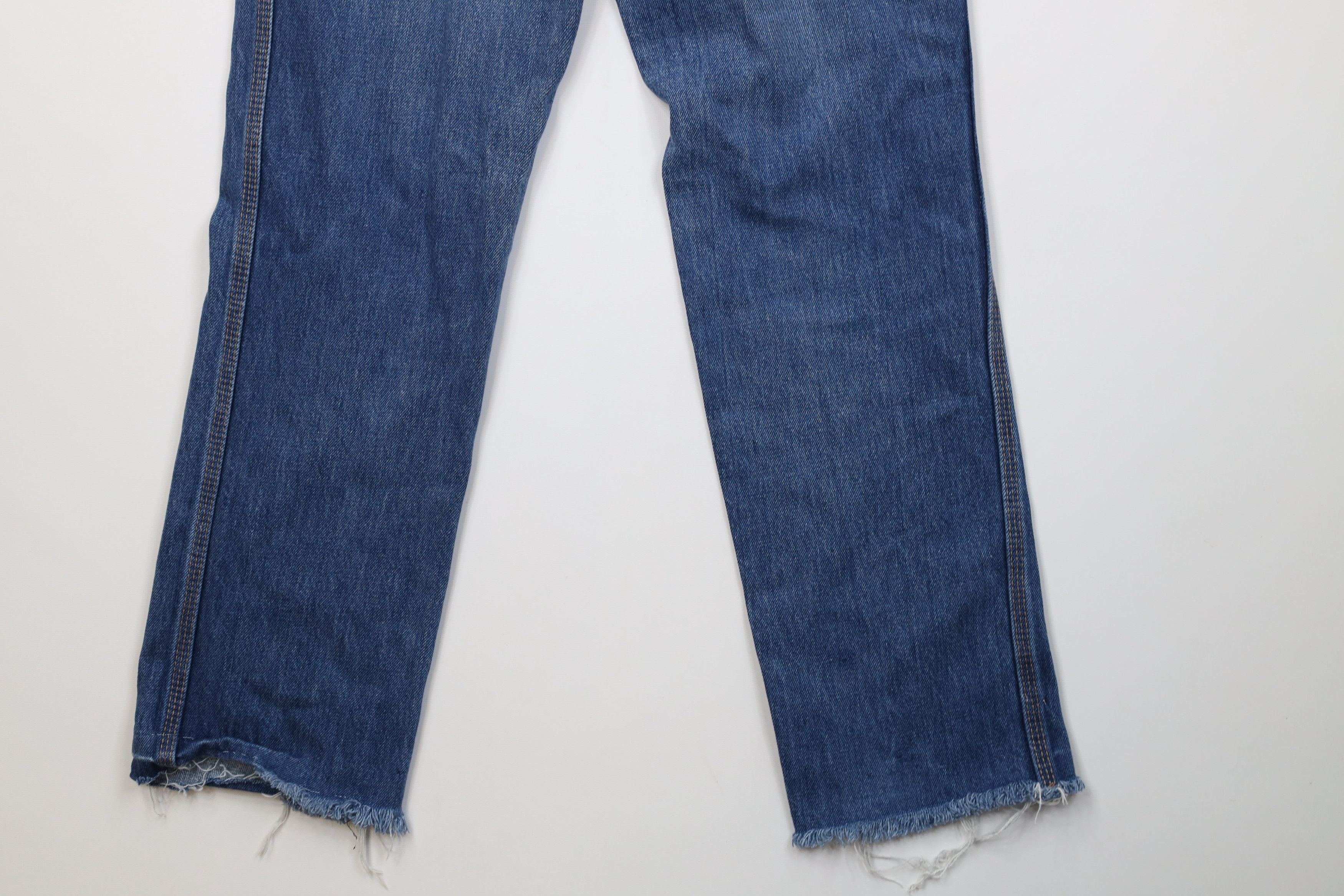 Calvin Klein Vintage 80s Calvin Klein Unhemmed Relaxed Fit Jeans Blue USA Size 32" / US 10 / IT 46 - 15 Thumbnail