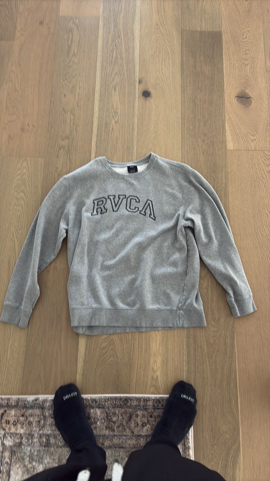 RVCA RVCA Grey Crewneck Sweatshirt Size US XL / EU 56 / 4 - 1 Thumbnail