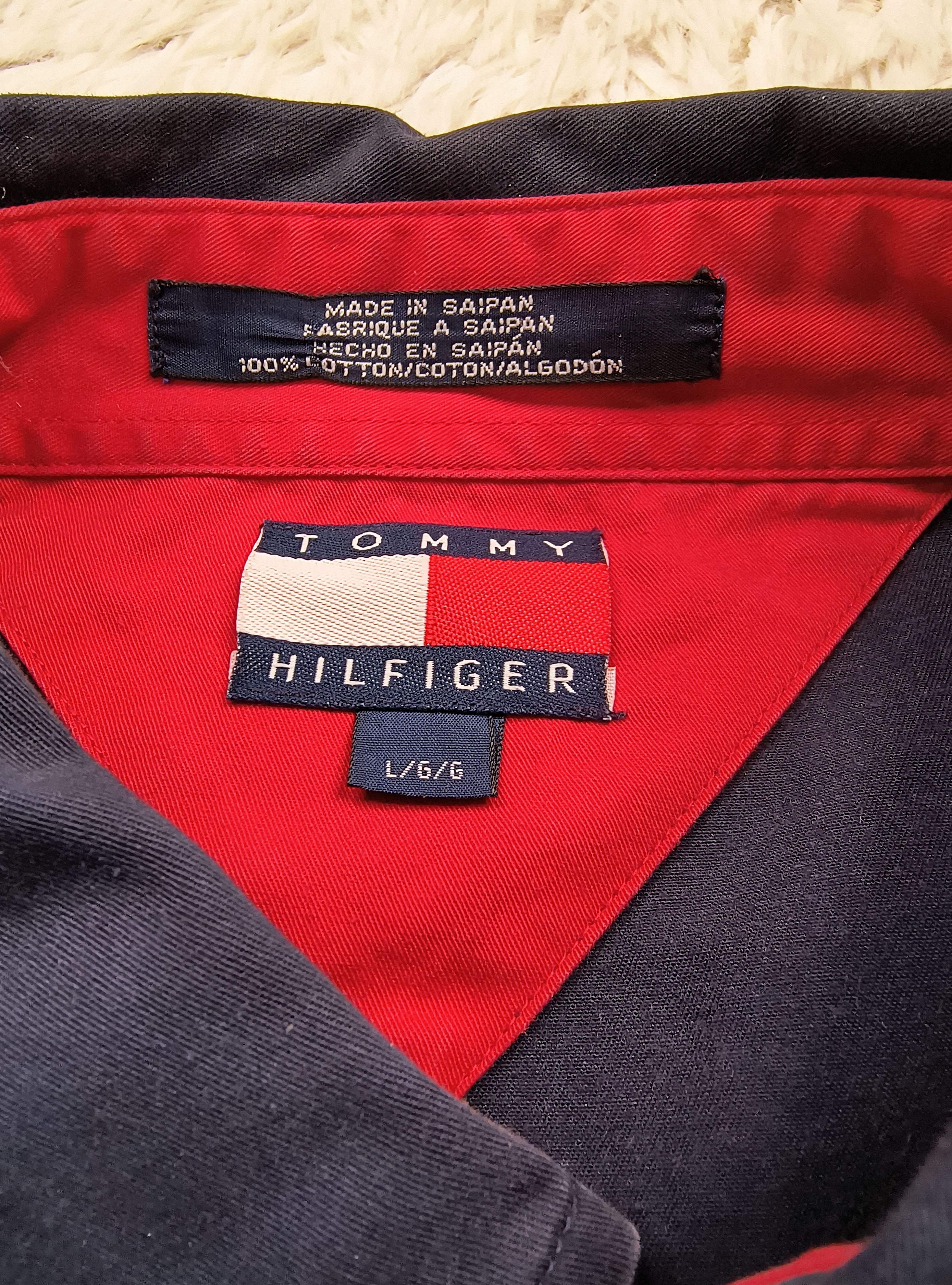 Tommy Hilfiger Vintage Tommy Hilfiger big flag 90s button up LS shirt Size US L / EU 52-54 / 3 - 8 Thumbnail
