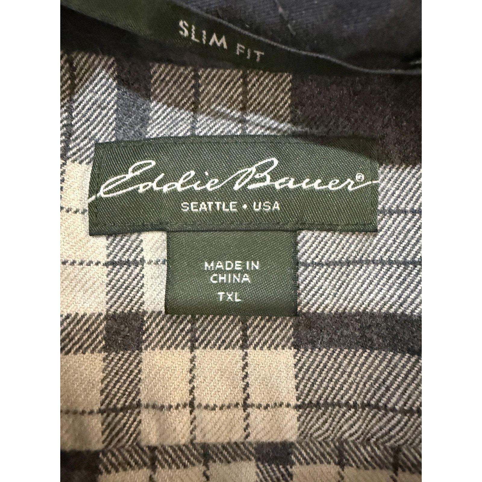 Eddie Bauer Vintage 90s Eddie Bauer Shirt Mens XL Long Sleeve Flannel Size US XL / EU 56 / 4 - 3 Thumbnail